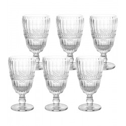 Jogo 6 Taças 330ml 17cm Fratello em Vidro